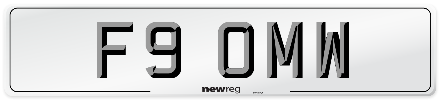 F9 OMW Number Plate from New Reg
